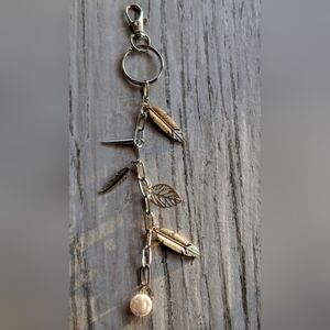 Chic Feather Charm Bag Charm